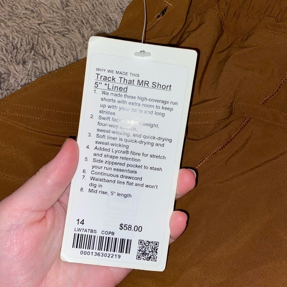 lululemon track that mr shorts - size: 14 NWT - Picture 7 of 8